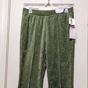 High Waist Velvet Flare Leg Pants - NWT